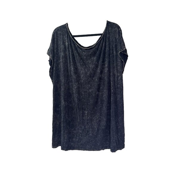 Torrid Womens 3x Super Soft Tee Acid Washed Grunge Punk Dolman Sleeve Goth Basic - Picture 1 of 9